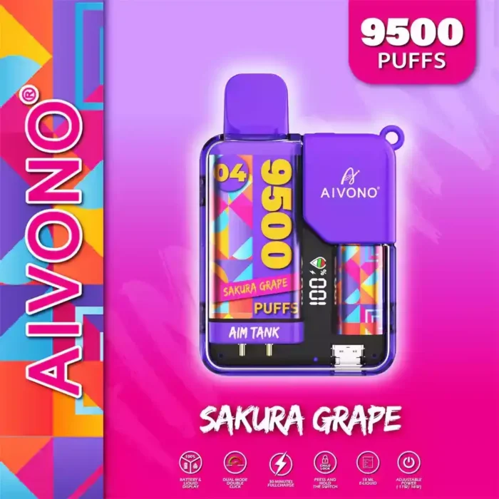 AIVONO Aim Tank 9500 Puffs Vape Desechable 18ml Capacidad E-líquido 5% Nicotina