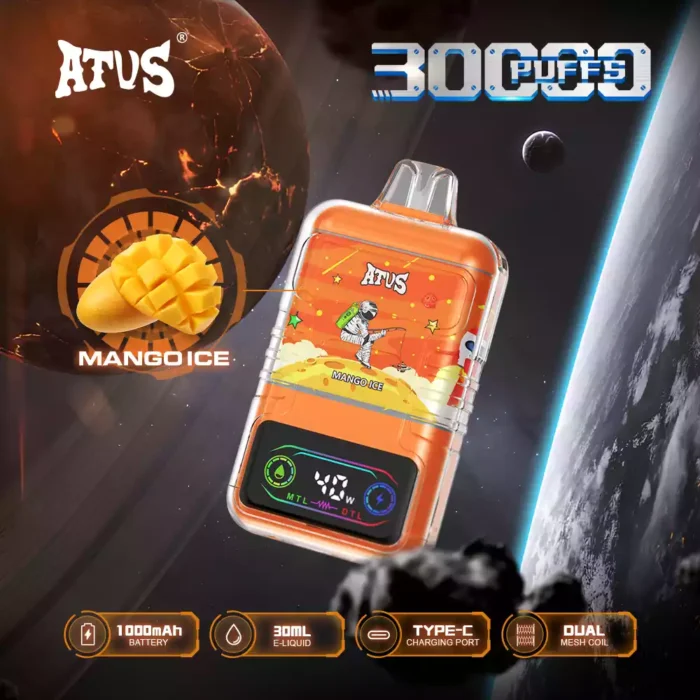 ATVS 25000 Puffs Disposable Vape Pen with 22ml E-Liquid and Dual Mesh Coil