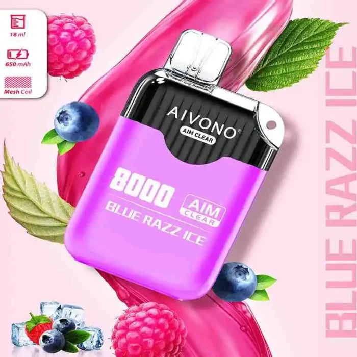 Aivono Aim Clear 8000 boccate dal sapore morbido con nicotina 5% e batteria ricaricabile