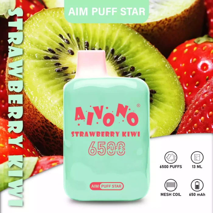 Aivono Aim Puff Star 6500 Puffs 10 Delicious Flavors in a Long-Lasting Rechargeable Disposable Vape