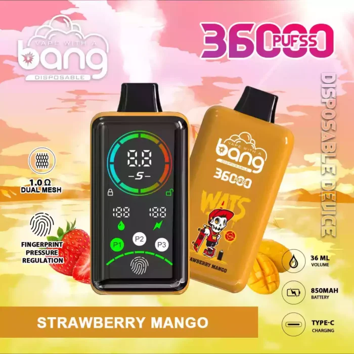 BANG 36000 Puffs 850mAh Battery and 36ml of E-Liquid for a Premium Vaping Experience