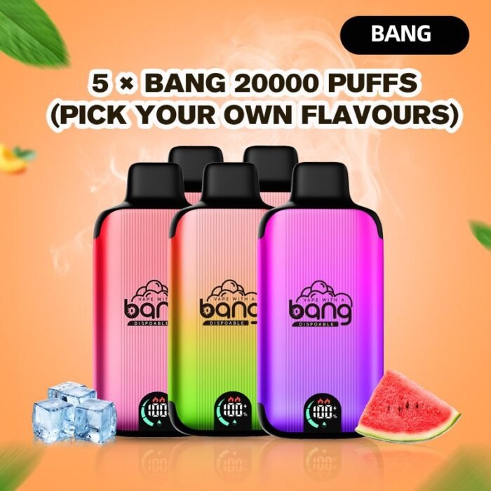 Bang 20000 Puffs Disposable Vape with 28ml E-Liquid and Multiple Flavor Options