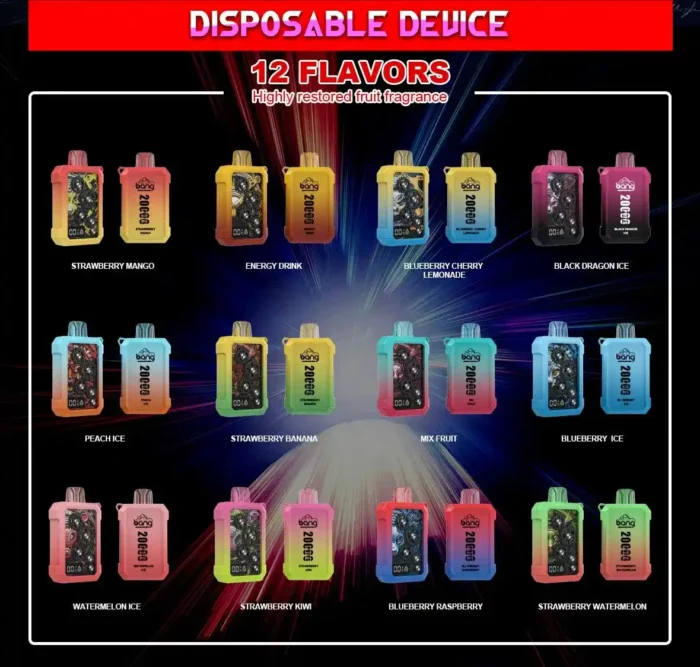 Bang 20000 Puffs Noun Disposable Vape with 25ml E-liquid and Multiple Nicotine Strengths