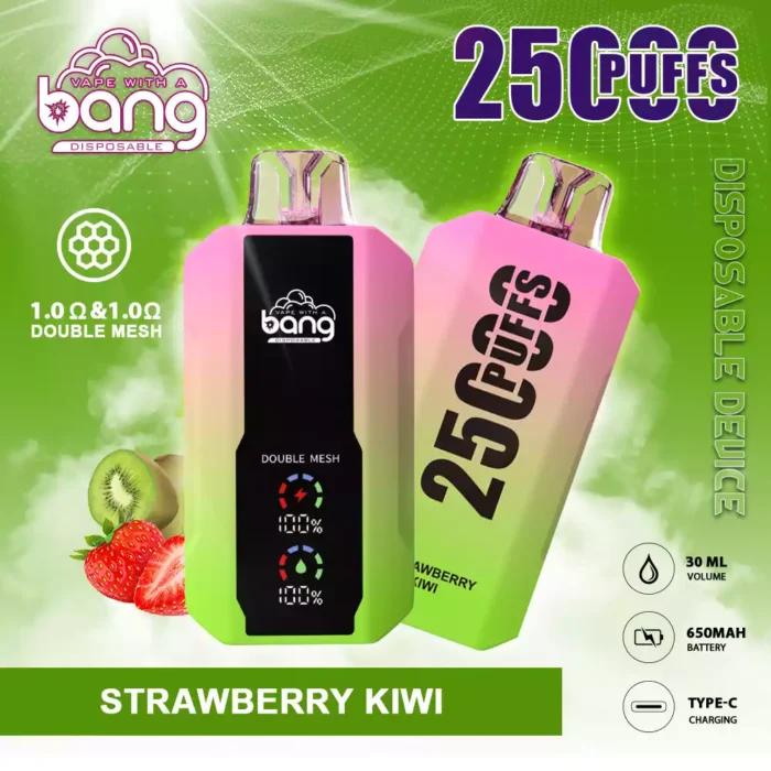 Bang 25000 Puffs Full Screen 25ml Capacity & Multiple Nicotine Strengths