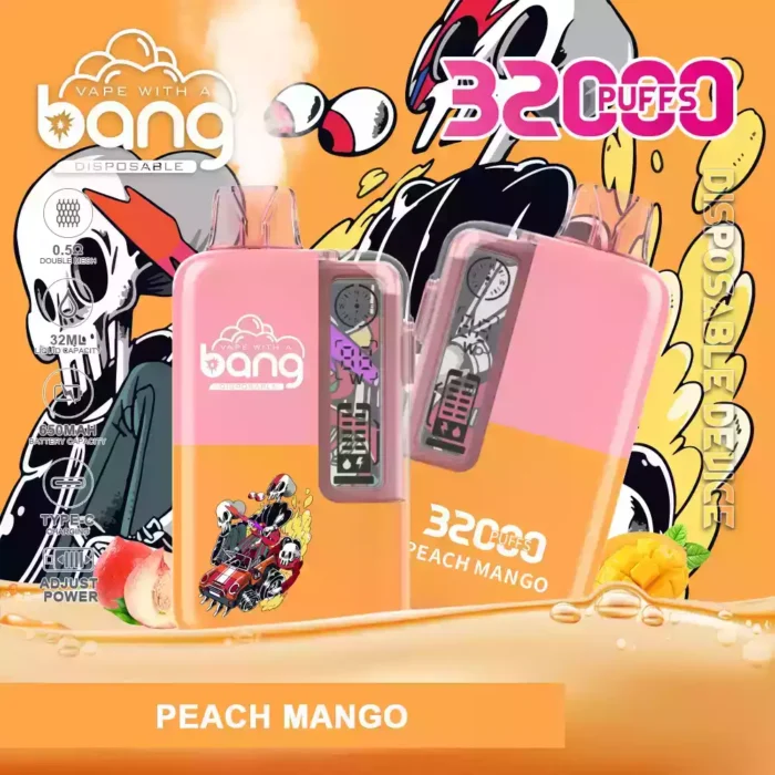Bang 32000 Puffs Disposable Vape Pen with 32ml E-liquid and Rechargeable Battery