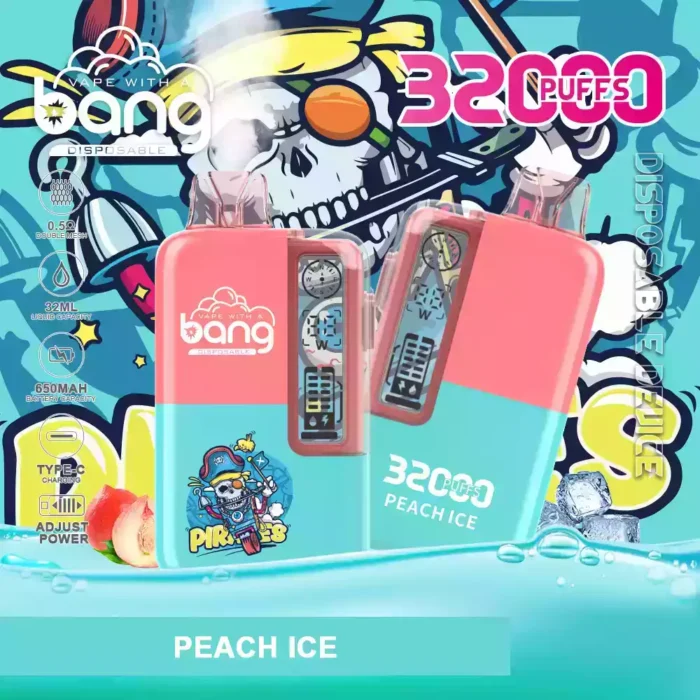 Bang 32000 Puffs Disposable Vape Pen with 32ml E-liquid and Rechargeable Battery