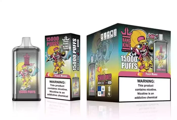 Bang King 15000 Puffs Disposable Vape Powerful 550mAh Battery and Charging for Convenience