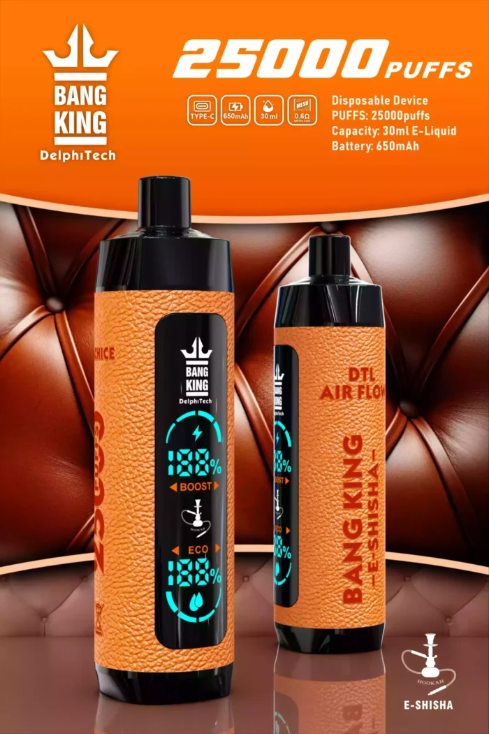 Bang King 25000 Puffs Mejor Vape 1.1ohm Bobina y 28ml Capacidad - El para la satisfacción de larga duración