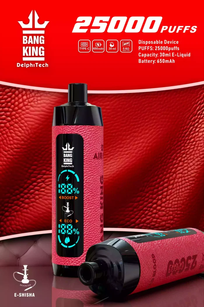 Bang King 25000 Puffs Mejor Vape 1.1ohm Bobina y 28ml Capacidad - El para la satisfacción de larga duración