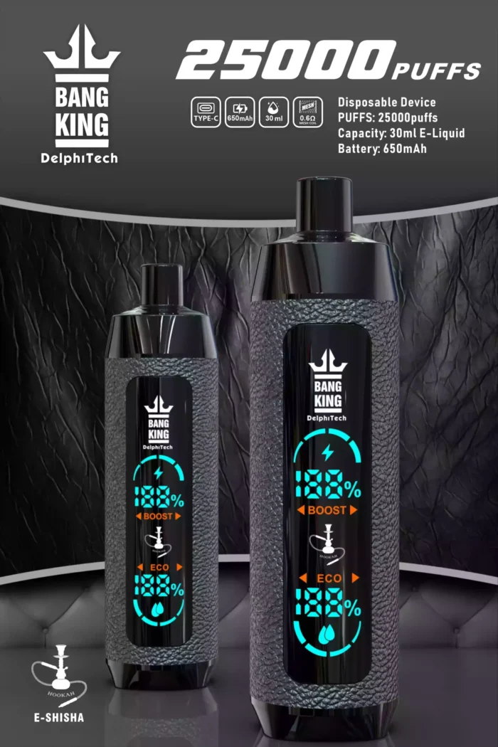 Bang King 25000 Puffs Mejor Vape 1.1ohm Bobina y 28ml Capacidad - El para la satisfacción de larga duración