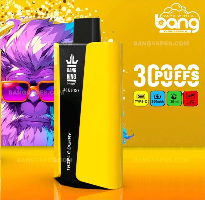 Bang King 30000 puffs Pro Sleek Lightweight Design with 36ml Capacity for Extended Use