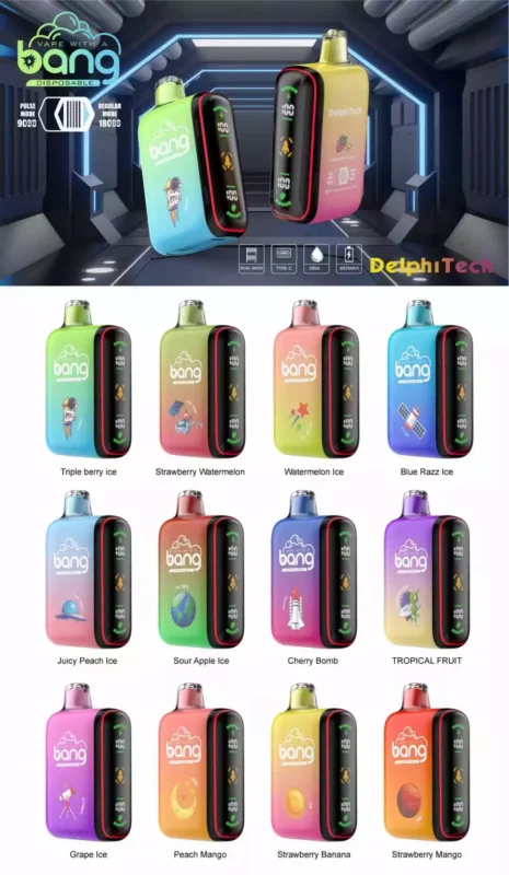 Bang Rocket 18000 Puffs Disposable Vape Pen with 12 Delicious Flavors