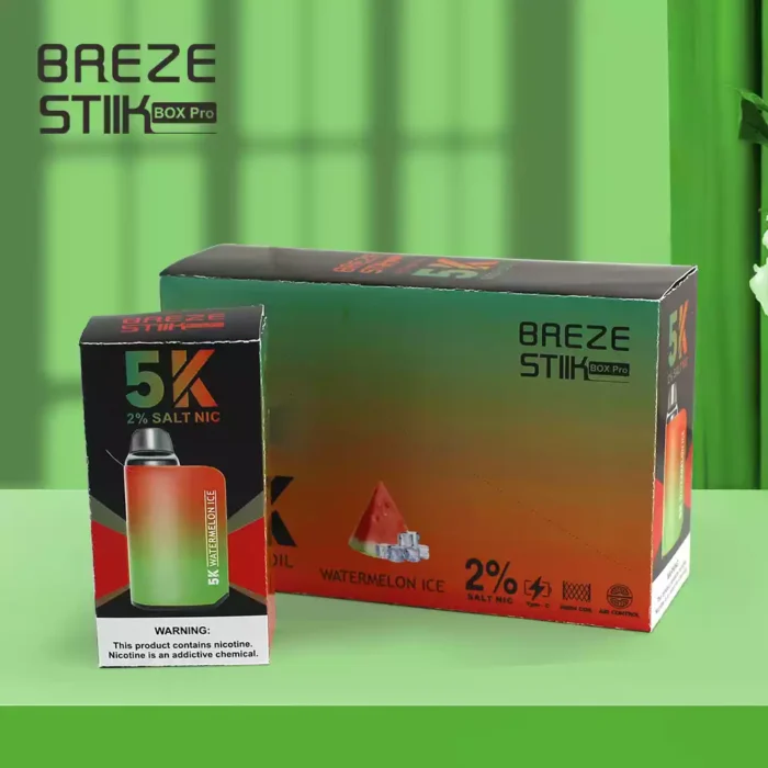 Breze Stiik Box Pro 5000 Puffs 12ml E-Liquid and Adjustable Airflow Disposable Vape