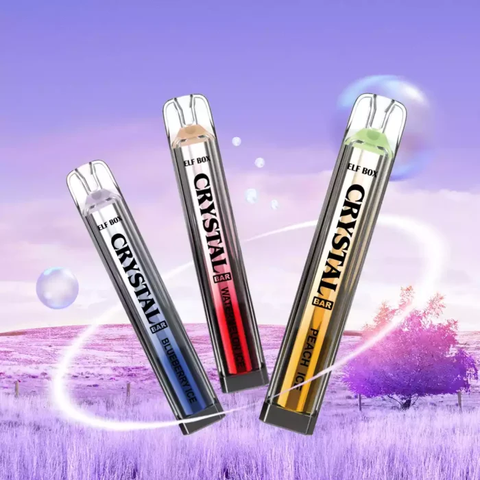 ELF BOX CRYSTAL BAR 600 Puffs Disposable Vape with 2ml E-Liquid and Customizable Nicotine Strength