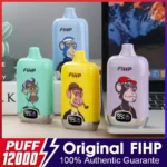 FIHP 12000 Puffs Disposable Vape Pens with LED Display and Long-Lasting 12000 Puffs