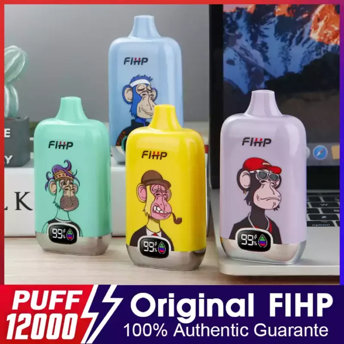 FIHP 12000 Puffs Disposable Vape Pens with LED Display and Long-Lasting 12000 Puffs