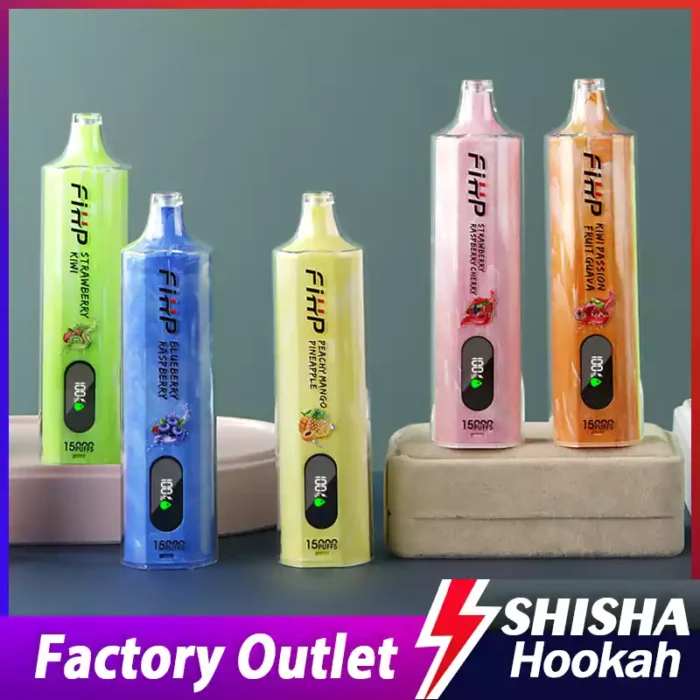 FIHP Shisha Hookah 15000 Puffs 22ml E-liquid 6mg Nicotine disposable vapes