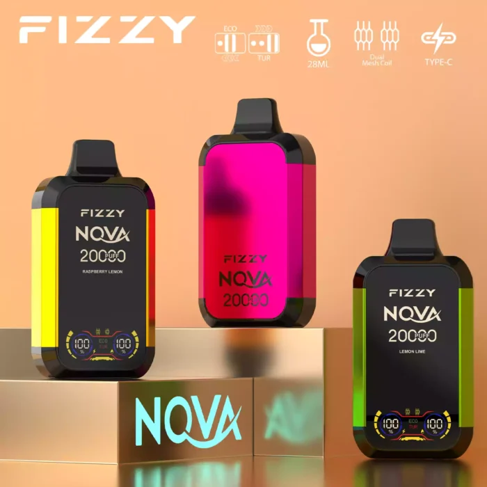 FIZZY NOVA 20000 Puffs Vape desechable con 28ML E-Liquid Capacidad 850mAh Batería