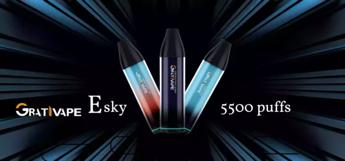 Grativape Esky 5500 Puffs Vape usa e getta Design ricaricabile di lunga durata e opzioni di intensità di nicotina 0% | 2%