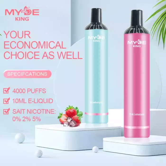 MYDE King 4000 Puffs – 5% Salt Nicotine and 17 Flavor Variants for the Best Vaping Experience