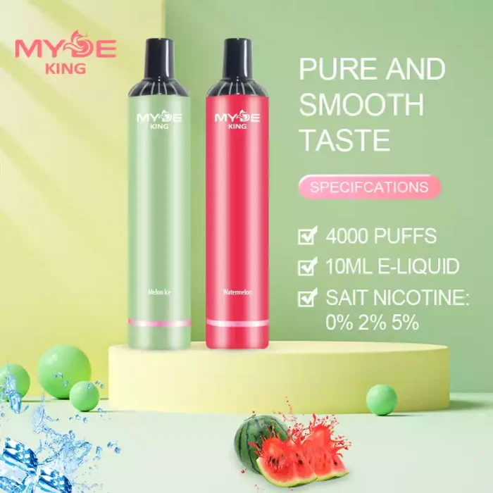 MYDE King 4000 Puffs – 5% Salt Nicotine and 17 Flavor Variants for the Best Vaping Experience