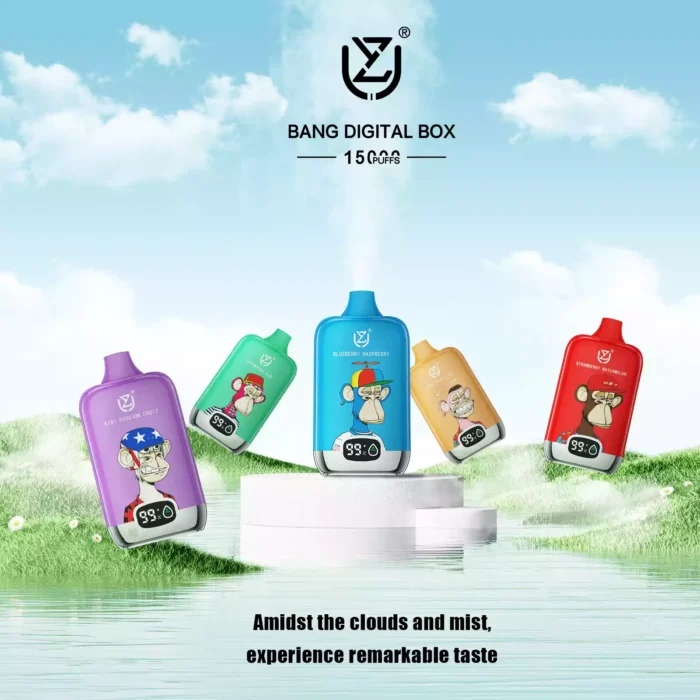 UZY Bang Digital 15000 Puffs The Best Disposable Vape with 20ml Liquid Capacity and 15000 Puffs