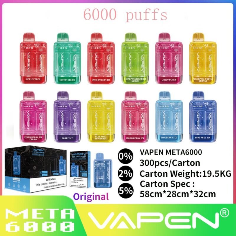 VAPEN META 6000 Puffs A Premium Disposable Vape with 550mAh Battery