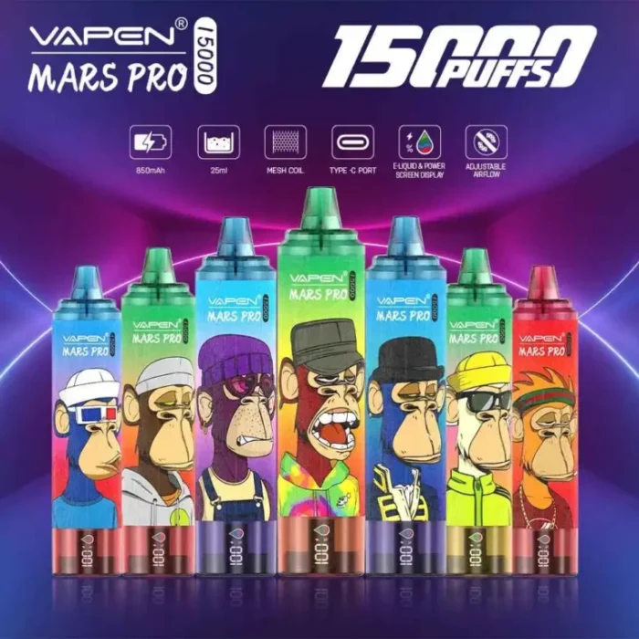 VAPEN MRS PRO 15000 Puffs Premium Disposable Vape with 850mAh Battery and 24ml E liquid Capacity