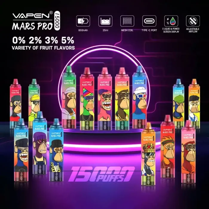 VAPEN MRS PRO 15000 Puffs Premium Disposable Vape with 850mAh Battery and 24ml E liquid Capacity