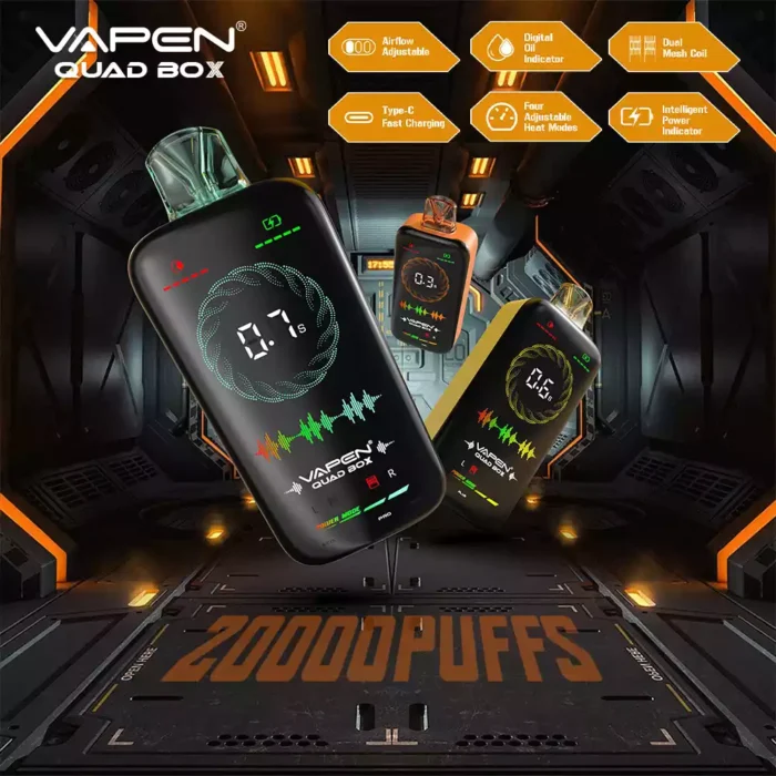VAPEN QUAD BOX 20000 Puffs The Ultimate Disposable Vape with Adjustable Airflow and 28ml E Liquid Capacity