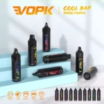 VOPK COOL BAR 9000 Puffs Enjoy Smooth Vaping with Mesh Coil and 15ML Capacity