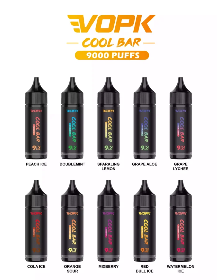 VOPK COOL BAR 9000 Puffs Enjoy Smooth Vaping with Mesh Coil and 15ML Capacity