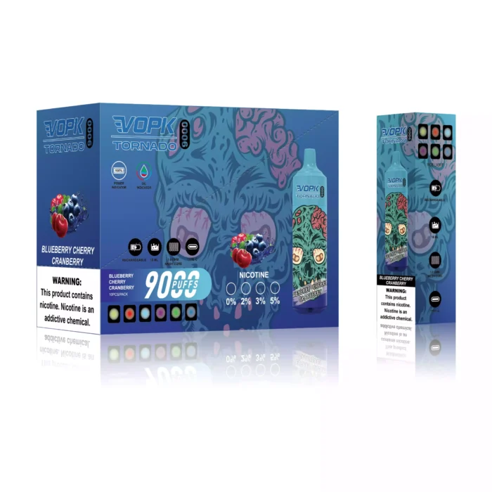 VOPK TORNADO 9000 Puffs Top Quality Disposable Vape with Frosted Sticker Design