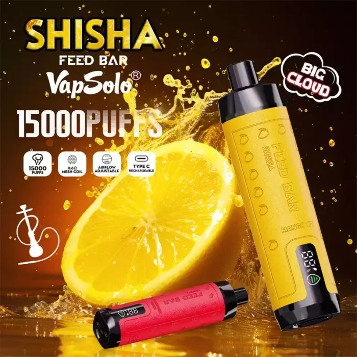 Vapsolo Shisha 15000 Puffs Premium Mesh Coil Disposable Vape with 650mAh Battery