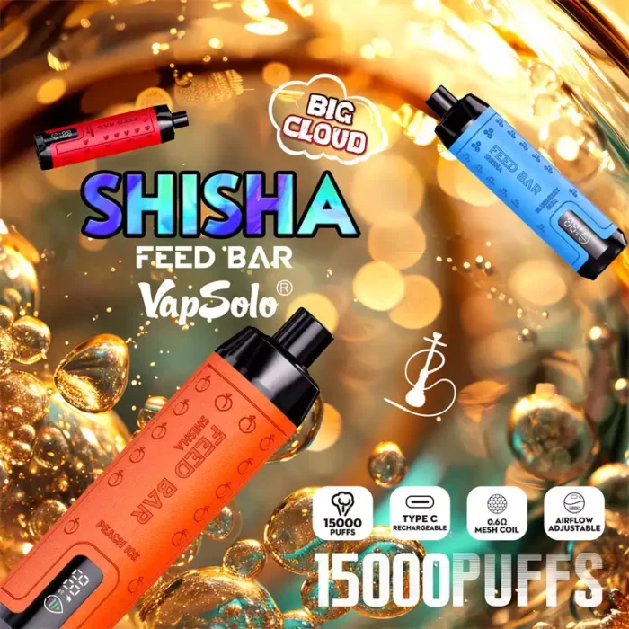 Vapsolo Shisha 15000 Puffs Premium Mesh Coil Disposable Vape with 650mAh Battery