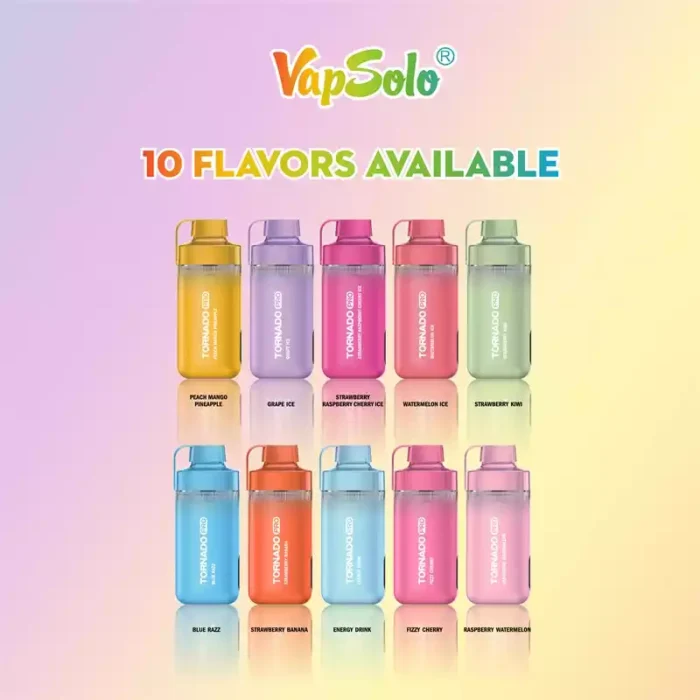 Vapsolo Tornado Pro 12000 Puffs A 22ML E Liquid Capacity Disposable Vape with Mesh Coil for Superior Flavor