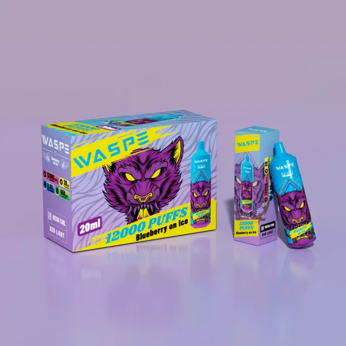 WASPE 12000 Puffs Enjoy 12000 Puffs with 20ml E Liquid and Rechargeable Type C Port
