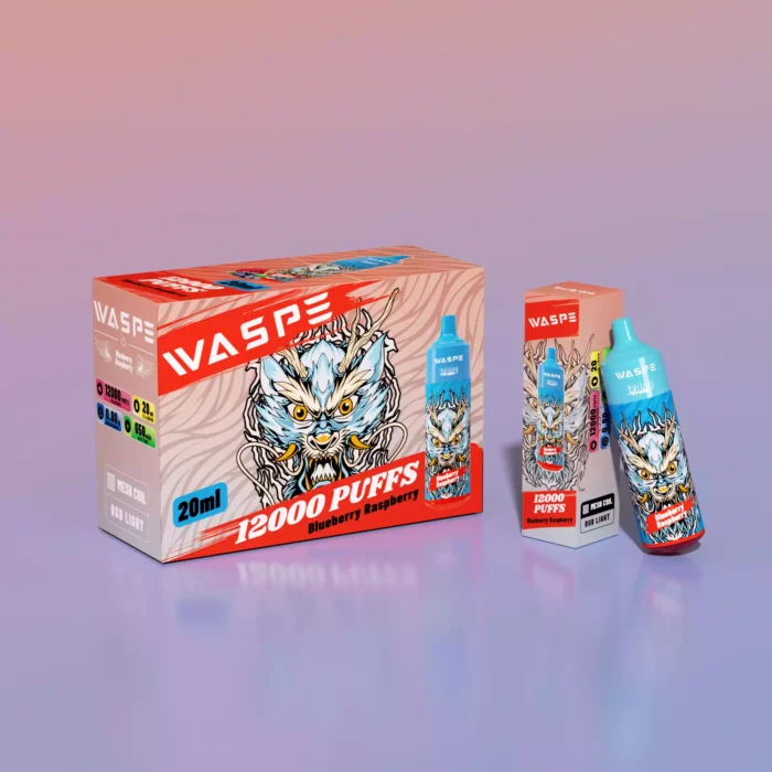 WASPE 12000 Puffs Enjoy 12000 Puffs with 20ml E Liquid and Rechargeable Type C Port