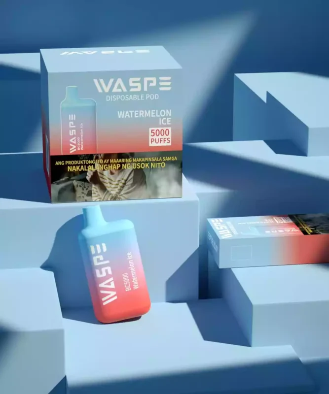 WASPE 5000 Puffs Premium Disposable Vape with 650mAh Rechargeable Battery and Mesh Coil