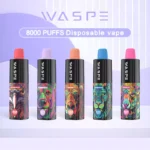 WASPE 8000 Puffs Type C Charging and 0.8Ω Mesh Coil for a Premium Disposable Vape Experience