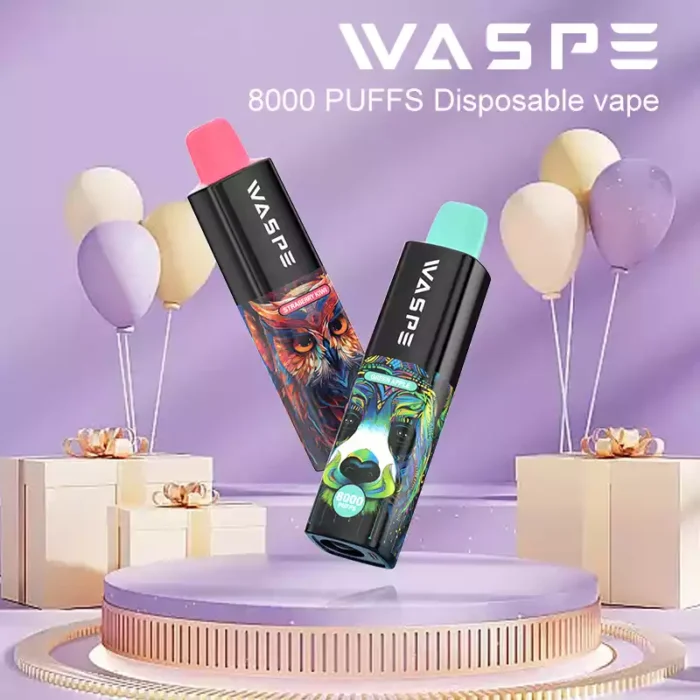 WASPE 8000 Puffs Type C Charging and 0.8Ω Mesh Coil for a Premium Disposable Vape Experience