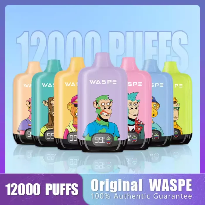 WASPE Digital Box 12000 Puffs A Convenient Rechargeable Vape with Type C Charging and 20ml Capacity