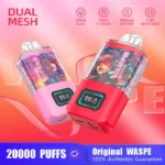 WASPE Dual Mesh Box 20000 Puffs Vape de larga duración con capacidad de 24ml y batería recargable de 900mAh
