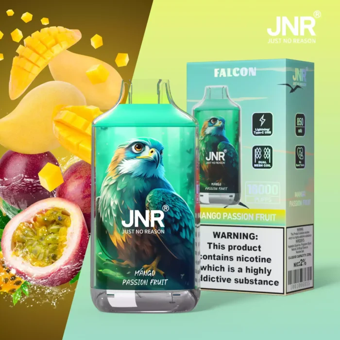 JNR Falcon 16000 Puffs Well-received Disposable Vape 850mAh Rechargeable Battery, and 20 Flavors