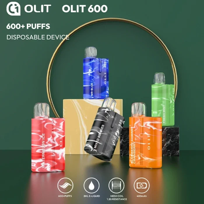 OLIT 600 Puffs The Ultimate Disposable Vape with 2% Nicotine and 10 Delicious Flavors