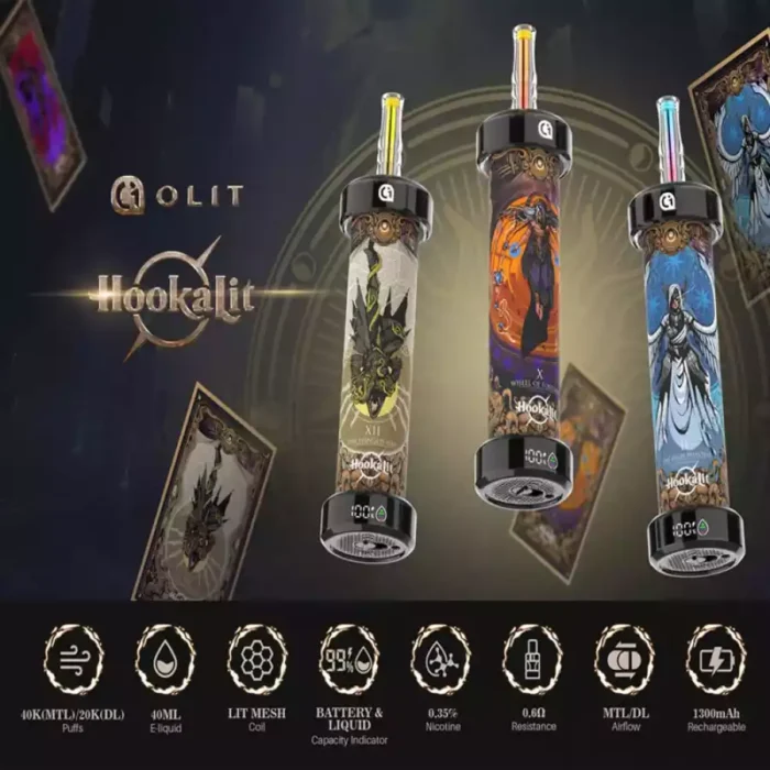 OLIT HOOKALT 40000 Puffs 40000 Puffs en Modo MTL y Tecnología Mesh Coil para un Mejor Sabor