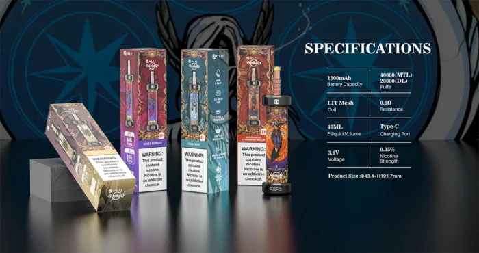 OLIT HOOKALT 40000 Puffs 40000 Puffs en Modo MTL y Tecnología Mesh Coil para un Mejor Sabor