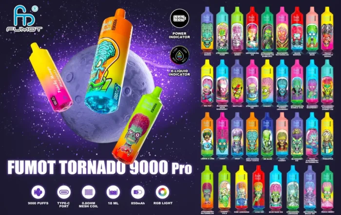 RandM Tornado 9000 Puffs Long Lasting Vape with 850mAh Battery & Mesh Coils