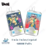 Uwin Twins Crystal 40000 Puffs Well-received Disposable Vape 30ml Capacity and Dual Mesh Coil