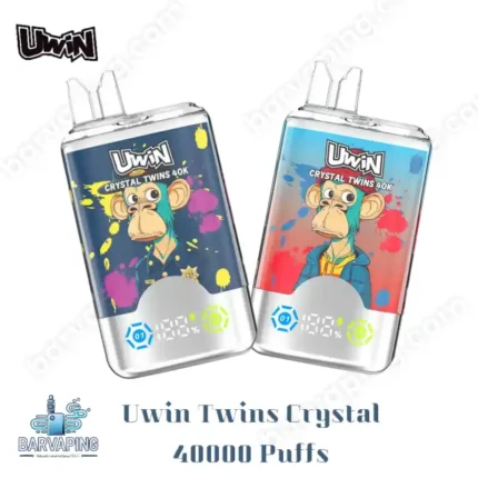 Uwin Twins Crystal 40000 Puffs Well-received Disposable Vape 30ml Capacity and Dual Mesh Coil